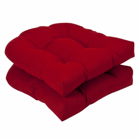. 355467 Pompeii Red Wicker Seat Cushion (set Of 2)