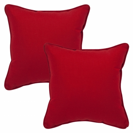 . 355979 Pompeii Red 18.5-inch Throw Pillow (set Of 2)