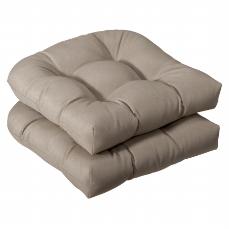 . 386102 Solar Linen Wicker Seat Cushion (set Of 2)