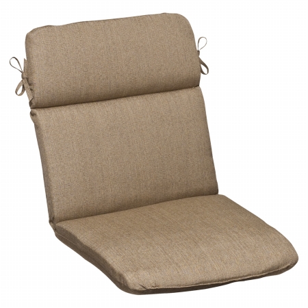 . 390987 Sunbrella Linen Tan Rounded Corners Chair Cushion