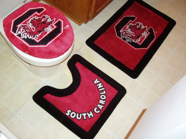 Belle View 10004 South Carolina Gamecocks 3pc Bath Rugs