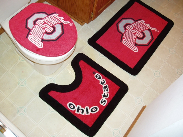 Belle View 10010 Ohio State Buckeyes 3pc Bath Rugs