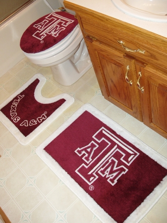 Belle View 10018 Texas AM Aggies 3pc Bath Rugs