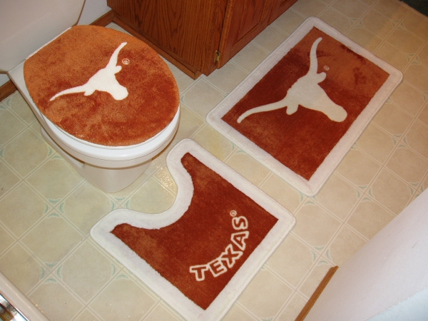Belle View 10019 Texas Longhorns 3pc Bath Rugs