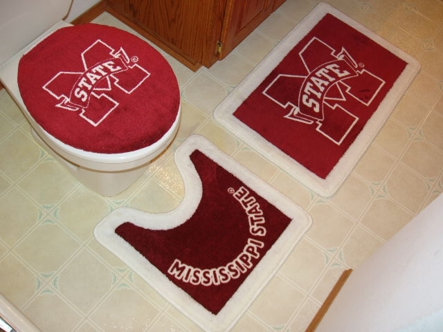 Belle View 10026 Mississippi State Bulldogs 3pc Bath Rugs