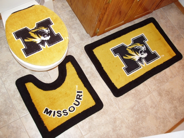 Belle View 10033 Missouri Tigers 3pc Bath Rugs