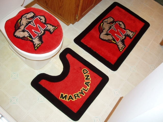 Belle View 10037 Maryland Terrapins 3pc Bath Rugs
