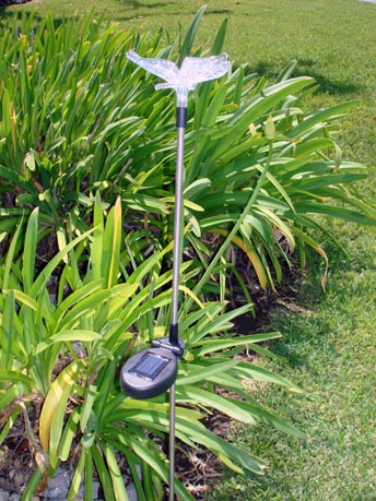 Garden Sun Light E2174 Solar Butterfly Garden Stake Color Change Light set of 2pcs