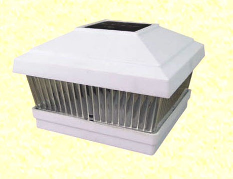 Garden Sun Light PL245 Plastic White Square Post Fence Mount 5apos;apos;x5apos;apos; set of 1
