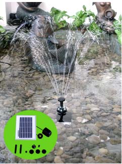 Garden Sun Light AP004S 2 Watt Solar Powered Water Pump with battery LED