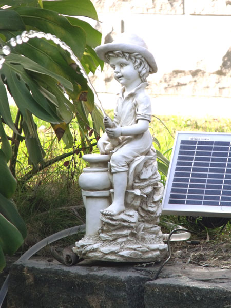 Garden Sun Light SL0604 Boy Pond Spitter Solar Pump Kit 5Watt Solar Panel Garden Sun Light SL0604 Boy Pond Spitter Solar Pump Kit 5Watt Solar Panel