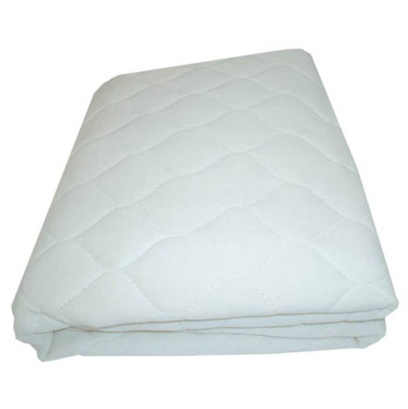 L A Baby 10rgc Waterproof 100% Organic Cotton Mattress Cover- Ecru