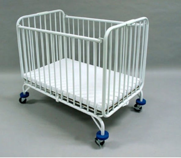 L A Baby 82 L. A.baby Commercial Grade Compact Folding Metal Crib- White
