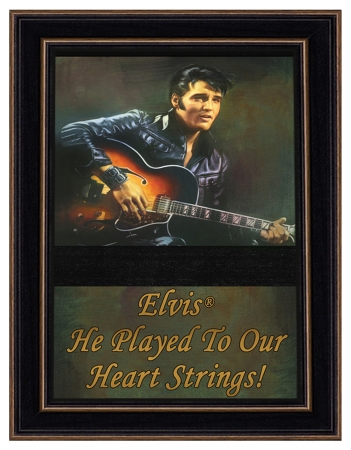 Millwork Engineering Elvis Heart Strings #44; Framed Elvis Print/ Textured#44; by The Craft Room#44; Model # 5167