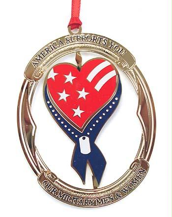 Baldwin 38207 Baldwin America Supports You Military Brass Ornament No. 382072