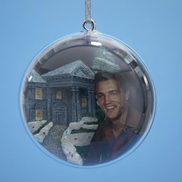 DKSA EP9113 Pack of 6 Elvis Presley Graceland Dome Christmas Ornaments 3.5 in.