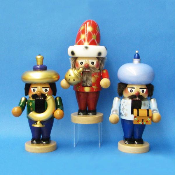 DKSA ES1536A Set of 3 Steinbach Three Kings Nutcrackers  Caspar. Melchior#44; Ba