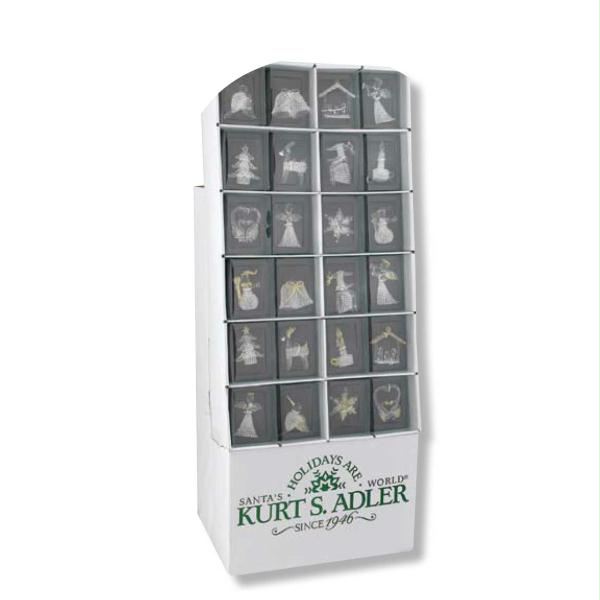 DKSA GG0416 Club Pack of 48 Clear and Gold Spun Class Christmas Ornament Figures