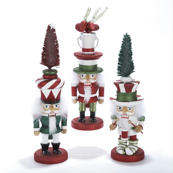 DKSA HA0023 Set of 3 Hollywood Red#44; White  Green Trees  Cup Hat Christmas Nut