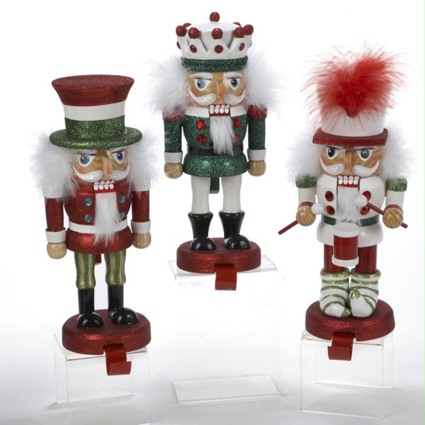 DKSA HA0027 3 Hollywood Red#44; White  Green Christmas Stocking Holder Nutcracke