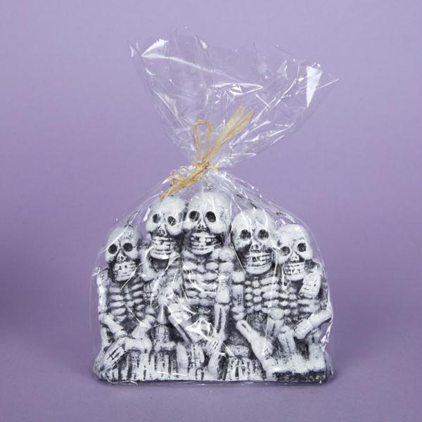 DKSA HW1386 Club Pack of 12 Spooky Halloween Five Skeleton Candle 5.25