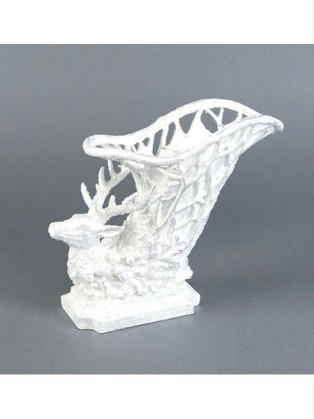 DMEL 41036 Pack 2 Richest Winter White Glittery Decorative Christmas Reindeer Sl