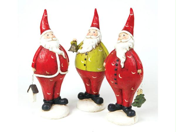 DMEL 41336 Set of 3 Christmas Whimsy Decorative Santa Claus Figures 20 in.