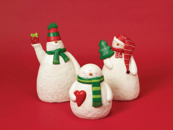 DMEL 44911 Set of 3 Whimsical Snowman Family Christmas Table Top Figures 20 in.