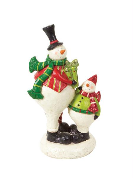 DMEL 44914 Pack of 2 Cheerful Snowman and Son Christmas Table Top Figures 24 in.