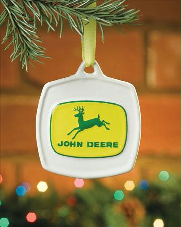 Encore 615859 John Deere Christmas Ornament 1956 Vintage Logo No. 615859