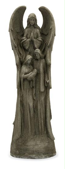 IMAX 58681 Beautiful Holy Family and Angel Statue 35 in.