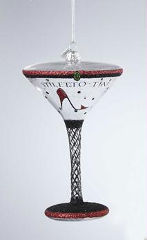 KSA C4113 STILETTOTINI Happy Hour Mouth Blown Glass StilettoTini Martini Cocktai