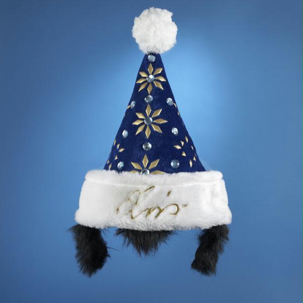 KSA EP7111 Elvis Presley Blue Santa Hat With Sideburns 16 in.