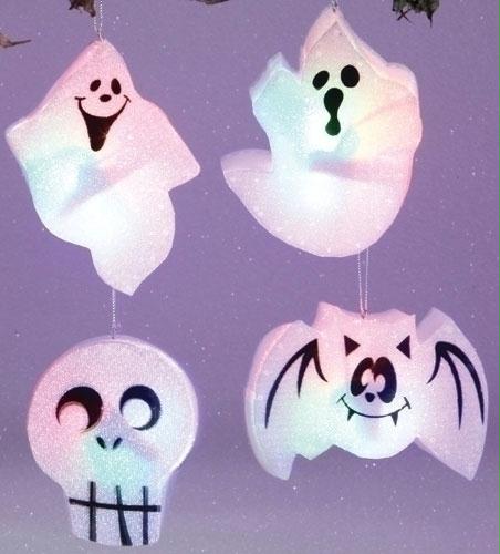 RINC 36090 Club Pack of 12 LED Lighted Shimmer Ghost#44; Skull  Bat Halloween Or