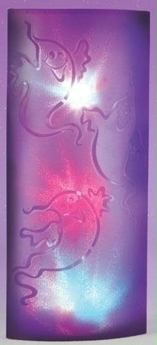 RINC 36807 Pack of 4 LED Lighted Battery Operated Purple Ghost Halloween Lantern