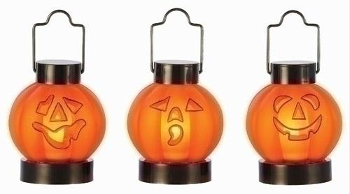 RINC 37881 Club Pack of 12 LED Lighted Halloween Pumpkin Lanterns 4 in.