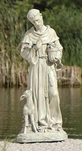 RINC 46037 19 in. Josephs Studio Saint Francis of Assisi Outdoor Garden Statue