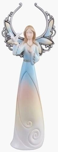 RINC 64407 Pack of 2 Heavenly Splendor Porcelain Angel Figures with Dove