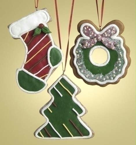 Roman 26727 Set of 12 Assorted Christmas Cookie Sugared Ornaments to Personalize No. 26727