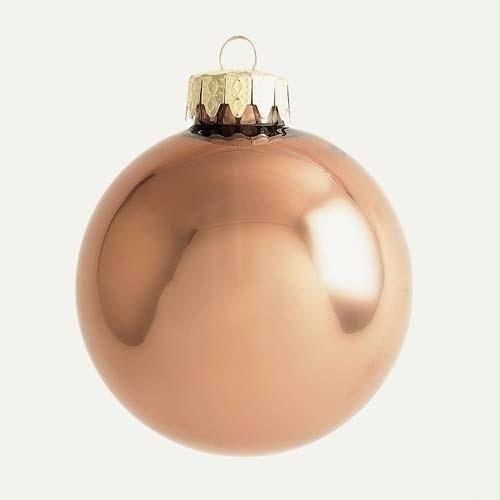 ROMAN 27510A Club Pack Of 120 Shiny Antique Gold Glass Ball Christmas Ornaments 