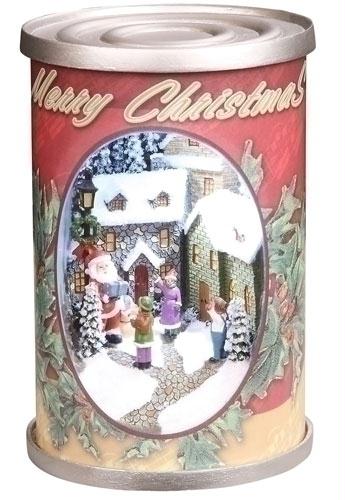 ROMAN 36440 5 in. Retro Santa Claus Antique Christmas Can Decoration