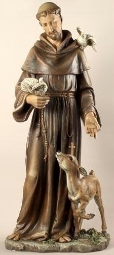 ROMAN 42164 36.5 in. Josephs Studio Saint Francis of Assisi Garden Statue