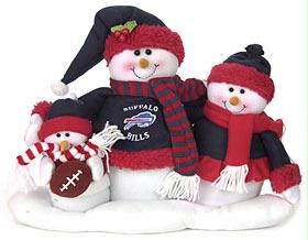 SC Christmas 1782 Buffalo Bills NFL Football Plush Snowman Family Table Top Decoration