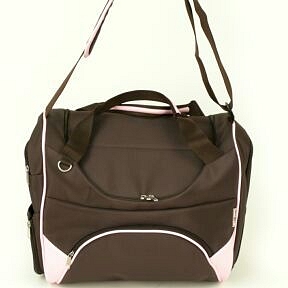 ODonnell Industries 85802 Pet Supply Weekender Tote  Pink and Brown