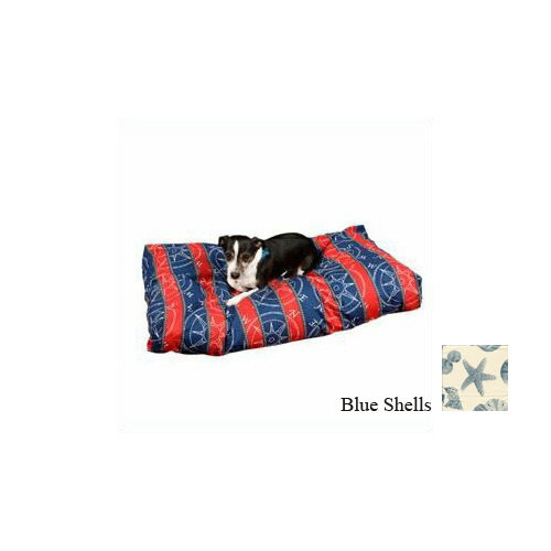 ODonnell Industries 11818 Medium Rectangula Dog Bed Blue Shells