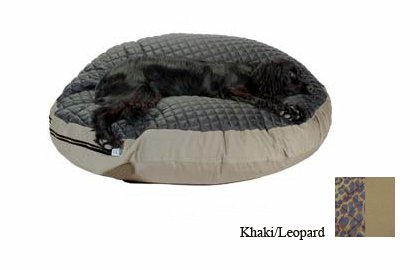 ODonnell Industries 40430 Quiltie X Large Round Dog Bed  Khaki Leopard