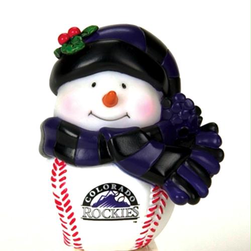 SCS 17603 Pack of 4 MLB Colorado Rockies Musical LightUp Snowman Figures