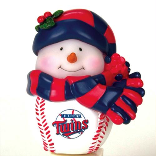 SCS 17610 Pack of 4 MLB Minnesota Twins Musical LightUp Snowman Figures