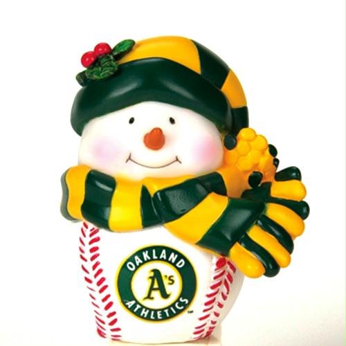 SCS 17614 Pack of 4 MLB Oakland Athletics Musical LightUp Snowman Figures