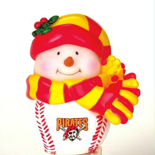 SCS 17616 Pack of 4 MLB Pittsburgh Pirates Musical LightUp Snowman Figures